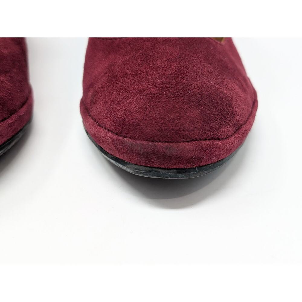 L'Amour Des Pieds Shoes Burgundy Suede Lace Up Benham Heels Women's Size 7 - Picture 4 of 11